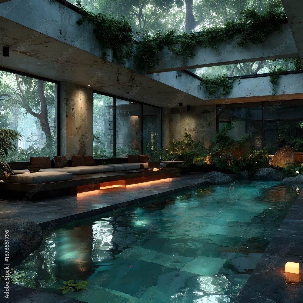 custom made wallpaper toronto digitalLuxury Modern Mansion with Pool | Contemporary Villa Exterior 3D Rendering | Upscale Residential Architecture Design