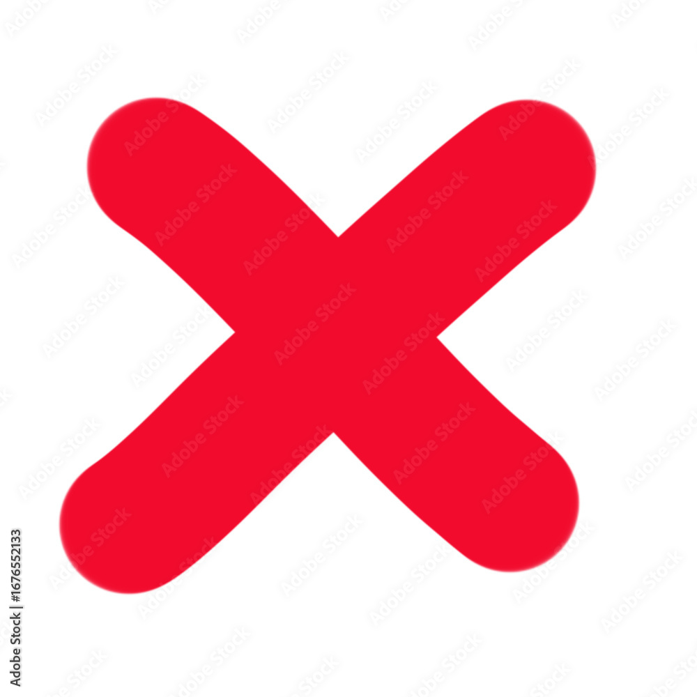 Fototapeta premium red cross mark