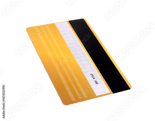 Flying golden credit card o...