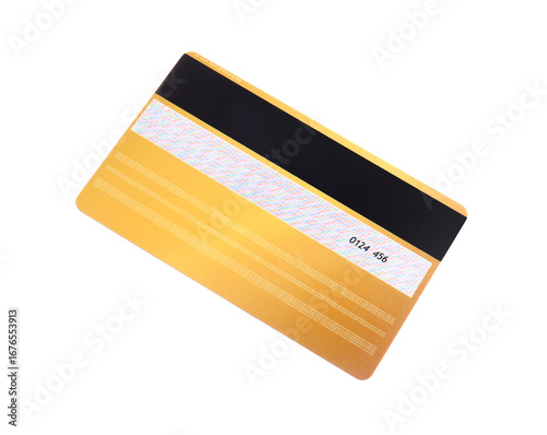 Flying golden credit card o...