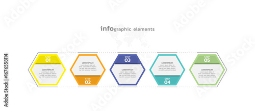 Vector infographic business template colorful design