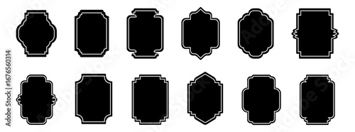 Set of vintage frames and labels vector illustration isolated. Vintage frames and labels vector set. Label frames. Decorative frames.