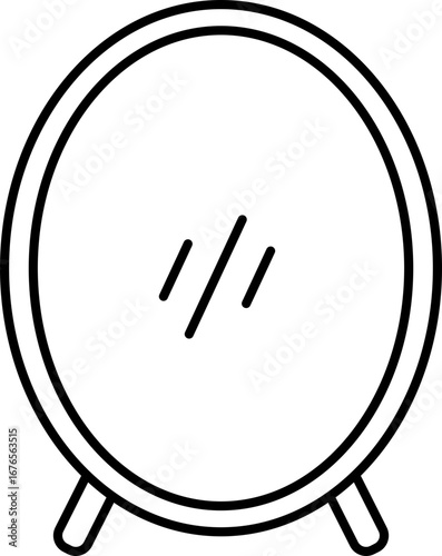 Black mirror icon - outline