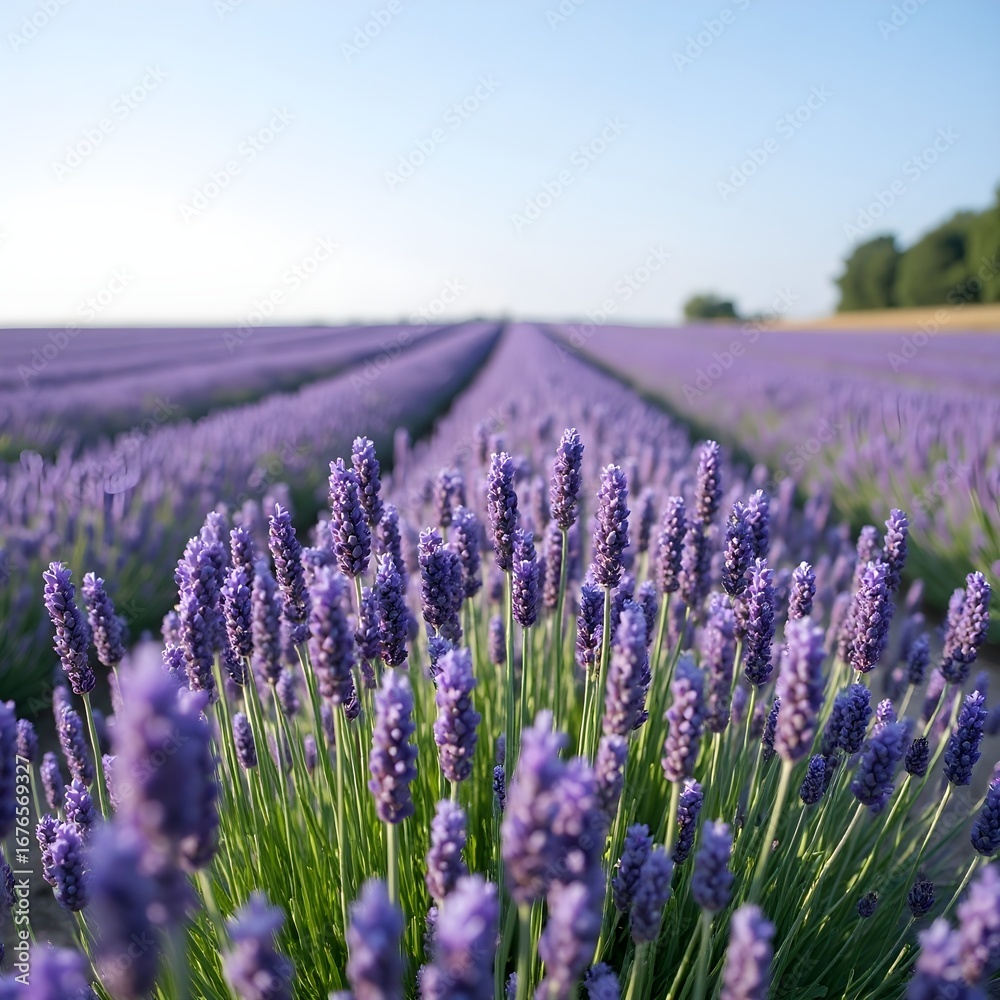 Obraz premium Flower Buds Opening in Sunlight, field provence france