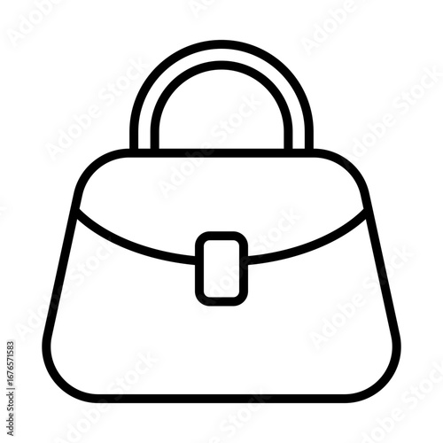 handbag purse line icon