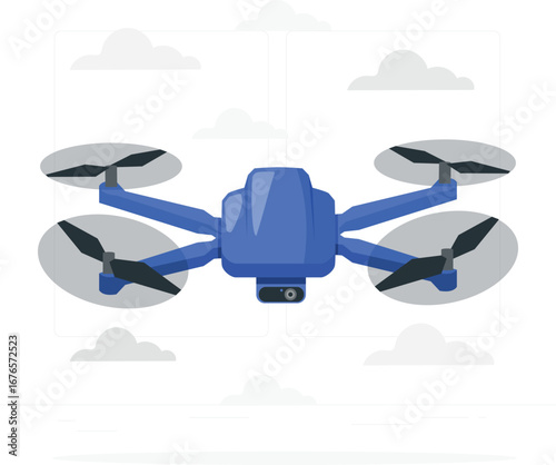 Modern drone technology illustration with rafiki theme