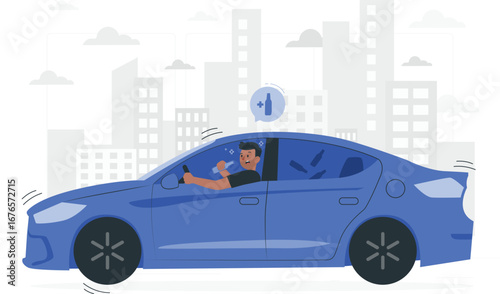 Rafiki character illustration for drunk driving awareness campaign