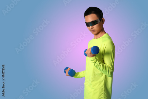 Sporty young Asian man in A...