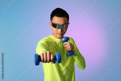 Sporty young Asian man in A...