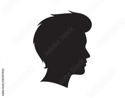 Human hair shape icon. Vector format that you can edit.