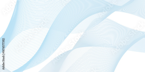 Flowing wave pattern gradient smooth curve shape isolated on transparent background. Technology , science lines flow and motion energy blend.	