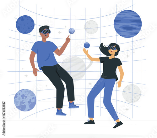 Metaverse rafiki character design with abstract elements