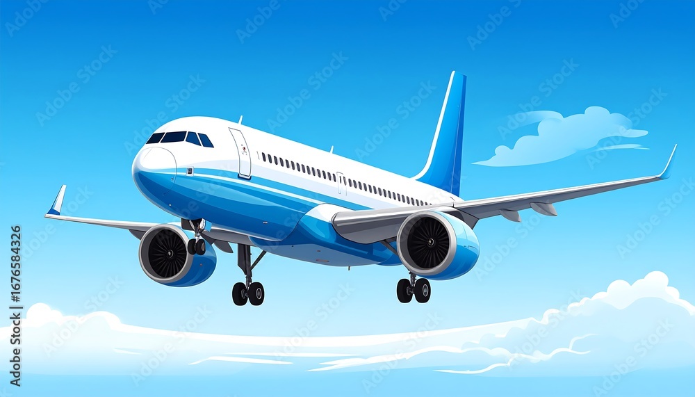 Obraz premium Airplane in the sky (1)