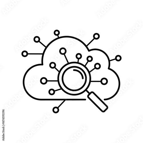 Cloud Data Analysis: An emblem of the cloud's ability to process and scrutinize vast amounts of information.