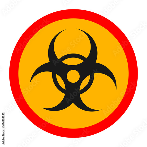 Radiation Hazard Warning Symbol Vector Logo, Danger Sign Illustration