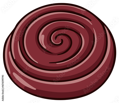 Rich chocolate swirl frosting swirl dessert food graphic design element