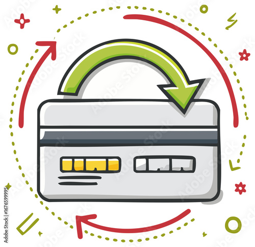 Credit Card Payment Cycle and Financial Transaction Concept