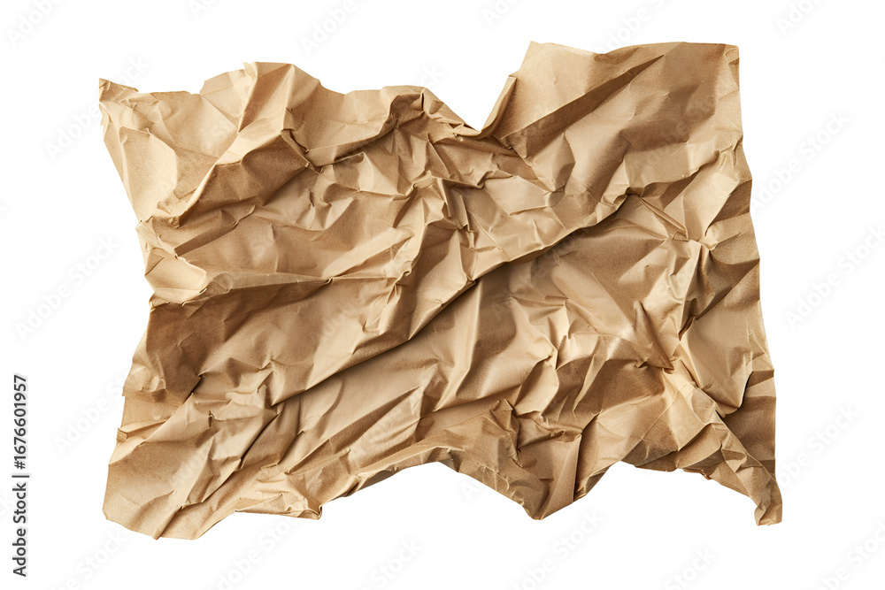 Obraz premium Crumpled Brown Paper Texture Background