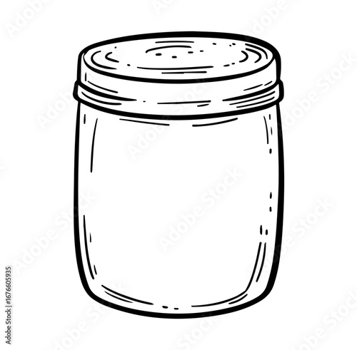 Empty Glass Jar with Simple Design for Creative Uses and Storage Solutions