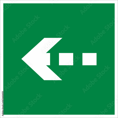 Fire exit sign. Go left