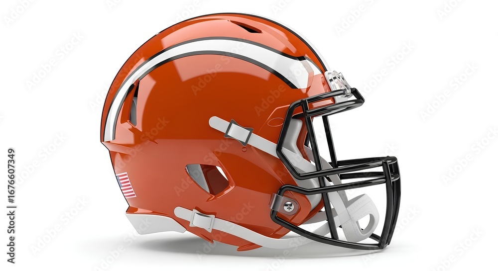 Fototapeta premium American Football Helmet A 3D Render of a Classic Design