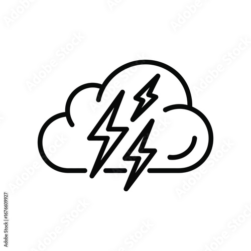 Storm Cloud: Witness the awesome power of nature as a dark storm cloud unleashes bolts of lightning, a dramatic scene capturing the energy and dynamism of the elements.