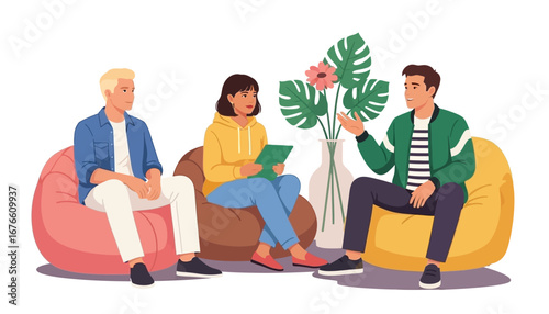 teenagers group therapy equal to equal psychological  supportive community for mental health