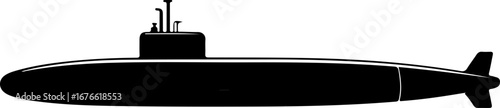 American Modern Submarine silhouette vector