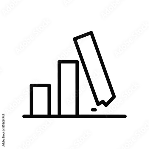 Decline Graph Illustration: A graphical representation depicting a falling graph, symbolizing economic downturn.