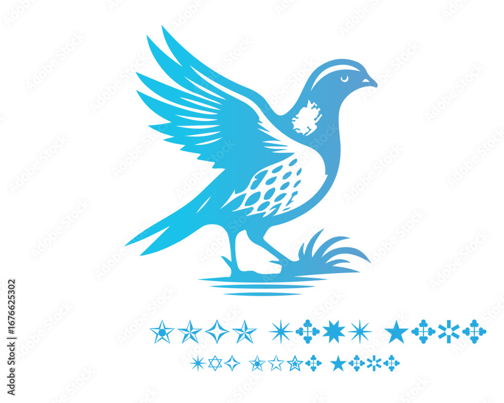 Fototapeta premium Quail Logo Design Vector