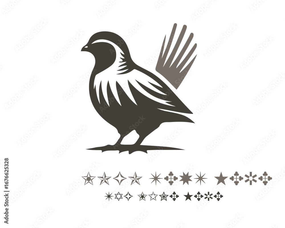 Fototapeta premium Quail Logo Design Vector