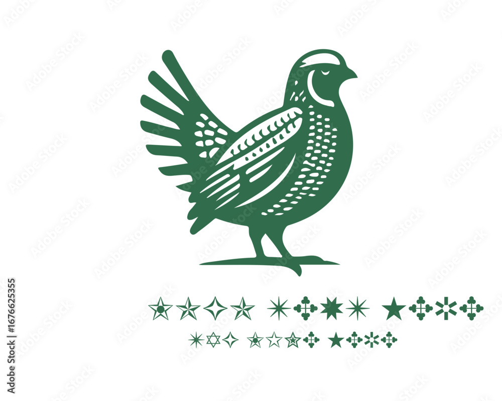 Fototapeta premium Quail Logo Design Vector