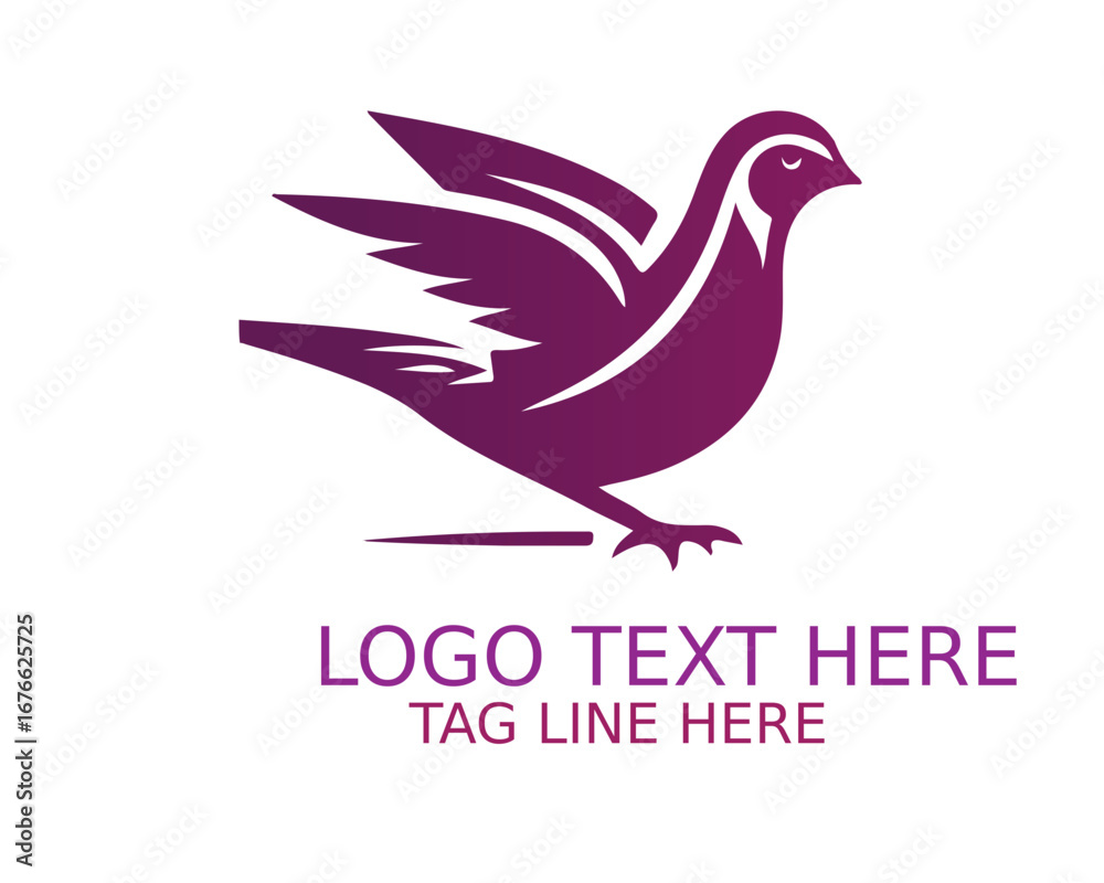 Fototapeta premium Quail Logo Design Vector