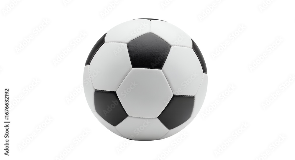 Fototapeta premium Classic Soccer Ball on Black Background
