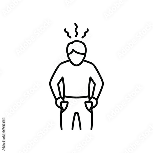 Frustration and Tension: An illustrated person conveys a sense of intense anger, with steam rising, against a minimalist backdrop.