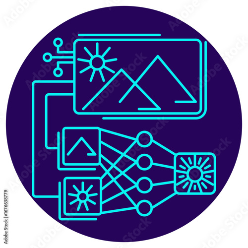 Принти на полотні Convolutional Neural Networks (CNN) icon