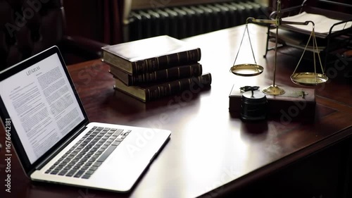 Law Office Documents, Scales, and Technology