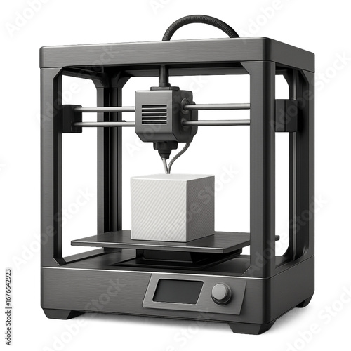 3D printer creating a cube future of manufacturing technology