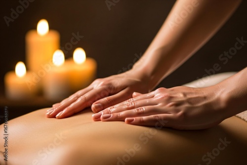 Wallpaper Mural Relaxing massage therapy with warm candles Torontodigital.ca