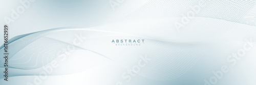 Abstract white and blue curved lines ray background with a futuristic hi-tech technology lighting effect sparkle
