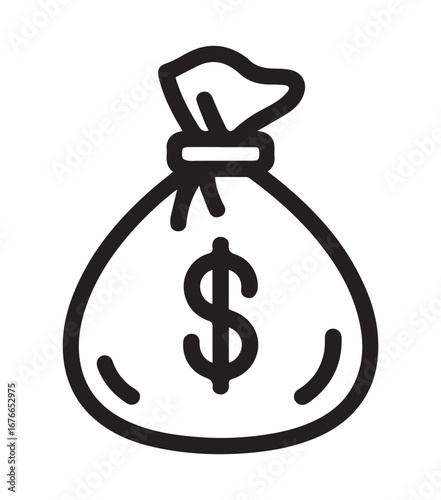 money bag vector icon