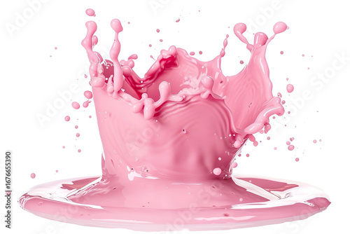 Pink Liquid Splash Crown Design