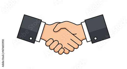 Business handshake agreement partnership deal between two people