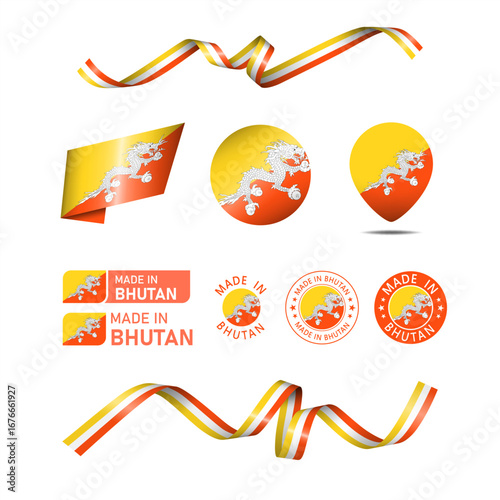 bhutan flags mega set