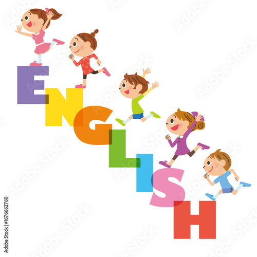 英語の上達をイメージする子供達の様子