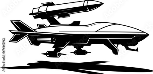 "Futuristic Combat Jet" Vector