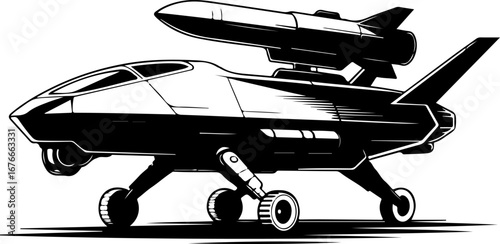 "Futuristic Combat Jet" Vector