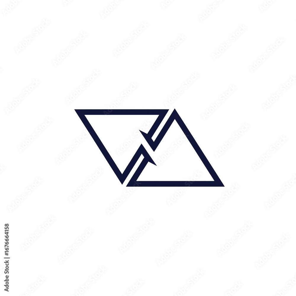 Minimalist triangle-based abstract vector mark Minimalist triangle-based abstract vector mark