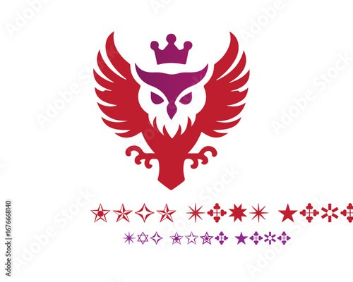 Owl Shield Logo Vector
