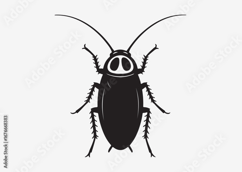 cockroach vector  line art silhouette vector illustration